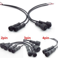 20cm 2pin 3pin 4 Pin IP65 DC female male connector power Cable Copper Wire waterproof Plug for LED Strips Jack 3A diy car repair