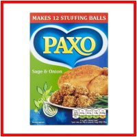 Paxo Sage &amp; Onion Stuffing 170g แพ็กโซ่ส่วนผสมสำหรับทำยัดไส้ ไก่งวง และเนื้อต่างๆ