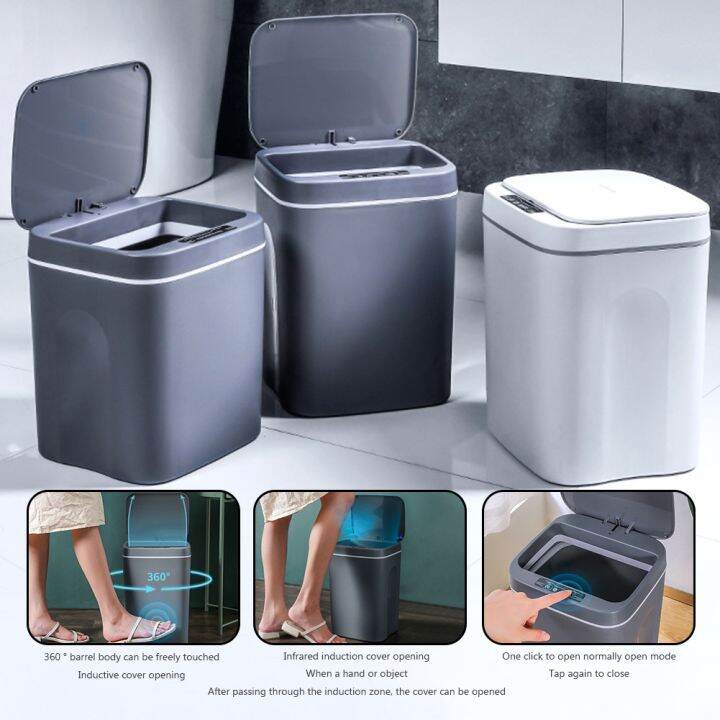 12-16l-smart-trash-can-automatic-flap-garbage-storage-box-electric-waste-bin-rechargeable-for-kitchen-bathroom-recycling-trash