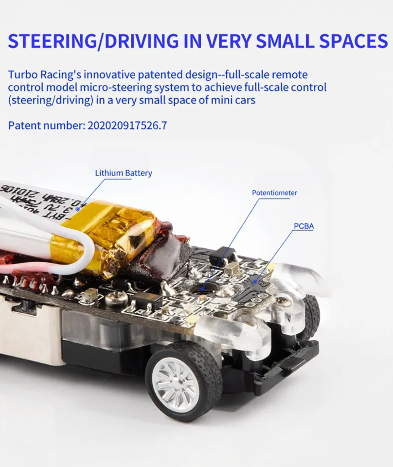 TURBO RACING 2.4Ghz 1:76 Full Scale Mini Electric Sports Car