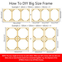 Natural Wooden DIY Frame For Canvas Painting Posters Photos Pictures, Easy to Assemble, Wall Frame Custom Frame Longlife Wood