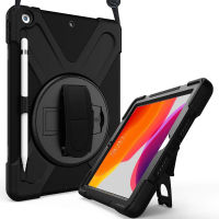ProCase iPad 10.2 Case 2020 iPad 8th Generation Case / 2019 iPad 7th Generation Case, Rugged Heavy Duty Shockproof Rotatable Kickstand Protective Cover for 10.2" iPad 8th Gen / 7th Gen -Black