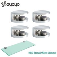 Sayayo 4-Piece Glass Clip Stainless Steel Bookcase Bookcase Bracket Adjustable Screw Bracket Clip Home Furniture Hardware