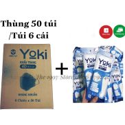 BÁN SỈ Thùng 50 gói 6 cái Khẩu trang 4D Yoki hàng 4 lớp công ty KF94 Kháng