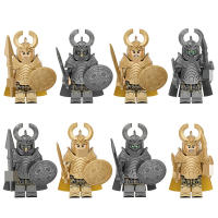 Medieval knight action figure Asgard Soldier Orcs elves dwarf weapons model Accessories Armor Helmets Building Block Bricks Toy