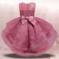 Girls Christmas Lace Princess Dress Kids Wedding Party Bridesmaid Formal Dresses Evening Pageant Gown Children New Year Costume