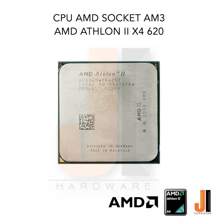 cpu-amd-athlon-ii-x4-620-4-cores-4-threads-2-6-ghz-2-mb-l2-cache-95-watts-tdp-no-fan-socket-am3-สินค้ามือสองสภาพดีมีการรับประกัน