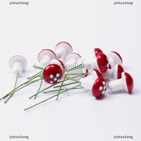 yizhuoliang Lot of 10 Miniature MUSHROOM Fairy Garden เครื่องประดับตุ๊กตาตกแต่งหม้อ DIY CRAFT