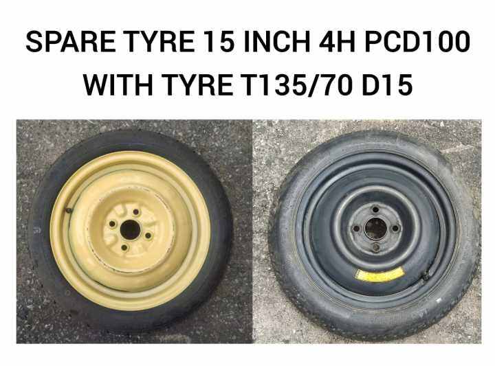 Spare Tyre 15 Inch 4H PCD100 ( T135/70/D15 ) For Vios Yaris / City Jazz