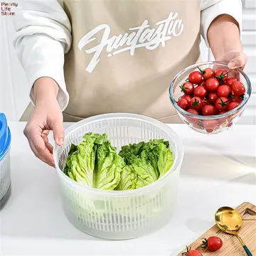 Kitchen Tools Salad Spinner Lettuce GreensLarge Capacity Dryer With Double  Layer Crisper Strainer For Washing Drying