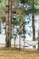 SKU:WB2M01 เสาตะเกียงไม้ CampingCrafts เสาปักลงดิน Camping Folding Lamp Post Pole Portable