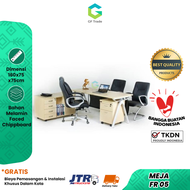 Meja Kerja Meja Kantor Direktur Minimalis Modern Aditech FR 05 (BARU ...