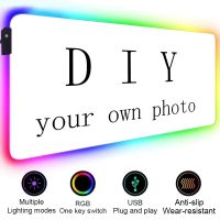 แผ่นรองเมาส์ DIY แผ่นรองเม้ากำหนดเองได้ RGB สามารถปรับแต่งได้ทุกขนาดโลโก้ขนาดใหญ่ขนาดใหญ่สำหรับโฆษณาตารางคีย์บอร์ดคอมพิวเตอร์