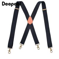 1ชิ้น3.5X120cm ผู้ชาย Suspenders 4คลิปหัวเข็มขัดปรับแขวน X-ประเภทสายรัดกว้างยืดหยุ่นชาย Jockstrap กางเกงตกแต่งจัดฟัน