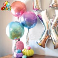 【DT】hot！ 1 pcs 22inch Gradient Color Disco Helium Birthday Wedding Decoration Photo Props Baby Shower Kids