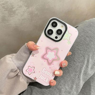 【สำหรับ iPhone】✨เคสซิลิโคนกันกระแทก เคสไอโฟน ลายดาว iPhone11 XR 13 Pro Max 7 plus 14 12 XS MAX 8 plus