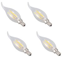 4X Dimmable E12 4W COB Edison Candle Flame Filament LED Light Bulb Lamp 12.5x3.5cm