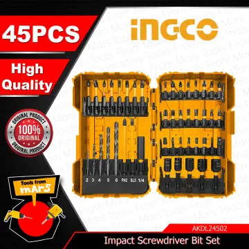 Ingco AKDL24502 45pcs Impact Screwdriver Bit Set