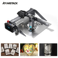 ATOMSTACK P9 M50 CNC Desktop L-aser Engraving Cutting Machine with 220*250mm Engraving Area Fixed-Focus L-aser with Eye Protection Quick Assembly Aluminum Alloy Structure 20mm Wood 15mm Acrylic Plate Cutting for Wood Metal Acrylic Ceramics Leather