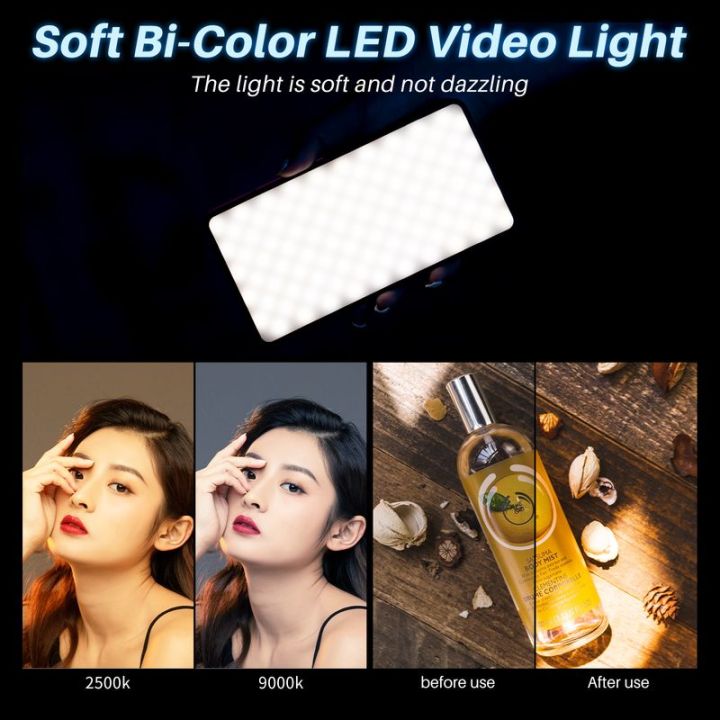 vl200แฟลชวิดีโอ-led-มืออาชีพ2500k-9000k-ชุดไฟถ่ายภาพแผงไฟหรี่แสงได้สำหรับโซนี่นิกอนแคนอนแสงกล้อง