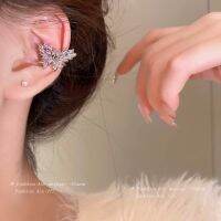 ผีเสื้อ Zircon Ear Clip หญิงแฟชั่นเกาหลีอารมณ์ออกแบบความรู้สึกไม่มีรูหูกระดูกหูคลิปแสงหรูหราร้อยหูเครื่องประดับ K2Z3