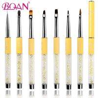 BQAN 1 Pc Nail Brush Polishing Gel Brush 3D Kolinsky Art Pen Nail Liner Painting Polish Drawing Brushes Pencil Tool 5mm/7mm/9mm Artist Brushes Tools