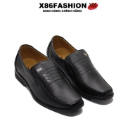 Giày tây nam trung niên X86F-OG02 chất liệu da pu cao cấp êm chân đế khâu
