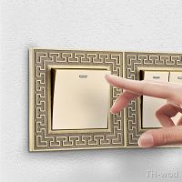 【hot】✸  Personality Wall Lever 1-4 Gang 2 Way Push Zinc Alloy Panel