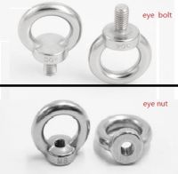 【2023 NEW】 2Pcs M3 M4 M5 M6 M8 Eye Bolt NUT สตีลยกสายตา Bolt แหวนสกรู Loop สำหรับสายเคเบิลเชือก Lifting Eye Nut