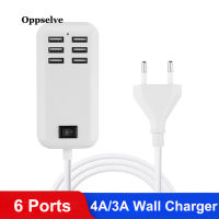 EUUS 4A3A Plug Wall Dock Fast Charging Extension Power Adapter for 12 11 X Phone Tablet USB Charger HUB 6 Ports