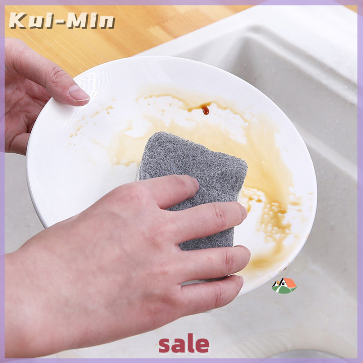 kui-min-ผ้าขี้ริ้วห้องครัวแปรงทำความสะอาดแผ่นขัดถูผ้าเช็ดจานประสิทธิภาพสูง5ชิ้น