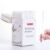 ☋ 100/300PCS Disposable Straws Curved Straws Individually Packed BPA Free For Kitchenware Bar Party Supplies