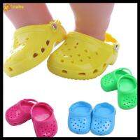 RRAITO 1 Pair หลากสี รองเท้าแตะตุ๊กตาผ้า เกมแต่งตัวเปลี่ยน 74.5ซม. Crocs ของเล่นสำหรับเด็ก คอสเพลย์ รองเท้าแตะขนาดเล็กรองเท้าแตะ สำหรับ 18inch Doll สำหรับตุ๊กตา18นิ้ว