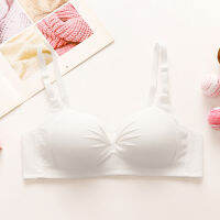 BANNIROU 1Pcs สายฟรีผ้าฝ้ายชุดชั้นในชุดชั้นในสำหรับหญิงสาวทุกวัน lette Breathable Soft วัยรุ่น