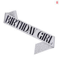 Jingg Birthday Queen/Girl ซาตินสายสะพาย21 Birthday SASH PARTY Supplies