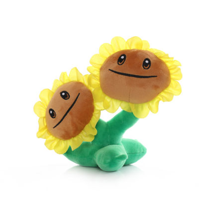Plants vs Zombies Twin Sunflower Plush Toys PVZ Plants Twin Sunflower Soft Plush Stuffed Toys Game Figure Toy for Kids Gifts