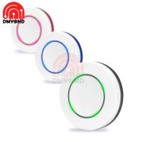 Round Shape 1 CH Button RF Transmitter Wireless Remote Control 433 MHz Roundness Design Remote Key Sticky Wall Panel Power Points  Switches Savers