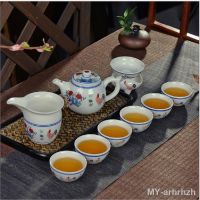 【hot】▩✜♠ Jingdezhen Xin Sheng hand-painted hua chicken bucket cylinder tea set Kung ceramic gifts