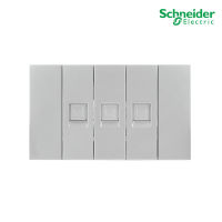 Schneider Electric ชุดเต้ารับ LAN (CAT5E) 3 ช่อง + ฝา 3 ช่อง สีเทา LAN Socket 3 gange set, Gray รุ่น AvatarOn A รหัส M3T1RJ5M_GY+M3T1RJ5M_GY+M3T1RJ5M_GY+M3T03_GY