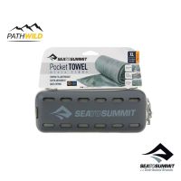 SEA TO SUMMIT POCKET TOWEL ผ้าเช็ดตัวพกพา เนื้อ Micro Fibre เนื้อนุ่ม ซึมซับน้ำได้มากถึง 3 เท่า แห้งไว มาพร้อมกระเป๋าEVA แบบซิป