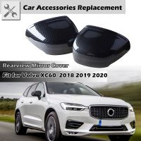 Rhyming Car Side Rearview Mirror Cover Wing Mirrors Caps Carbon Fibre Replacement Fit For Volvo XC60 XC 60 2018 2019 2020