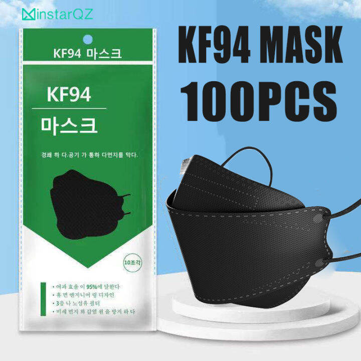 MinstarQZ 100PCS Facemask Kf94 Mask Original Mask Face Disposable 50pcs