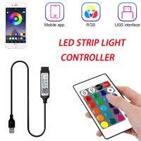 Mini 3/24Key BT USB RGB Remote Wireless LED Controller Dimmer Dynamic Mode Bluetooth For Multicolor Changing TV Backlight USB Hubs