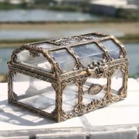 Vintage Transparent Pirate Treasure Storage Candy Trinket for Jewelry Crystal Gem Trinket Earrings Holder Organizer