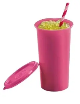 Tupperware Plastic Tumbler - 1pc, Pink, 490ml, Size: One Size