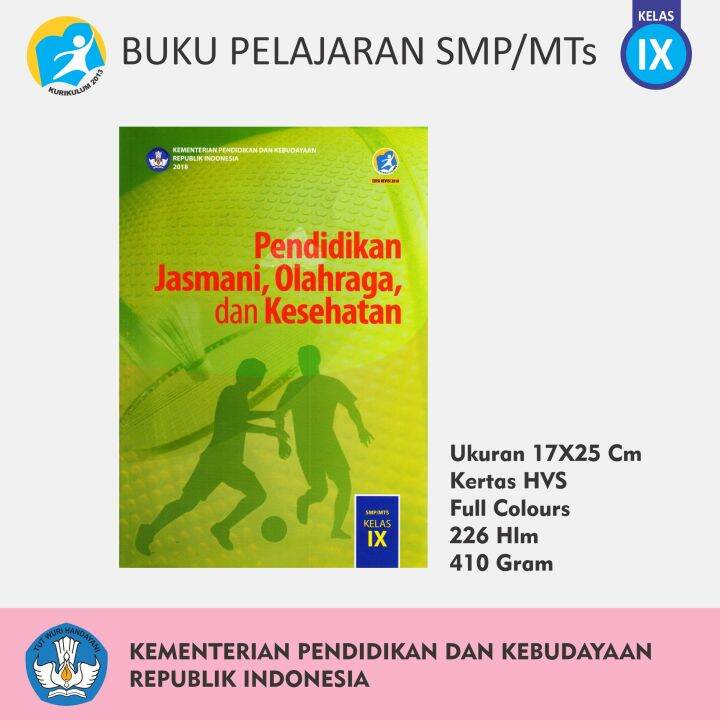 Buku Pelajaran SMP MTs IX Penjaskes Pendidikan Jasmani Olahraga dan ...