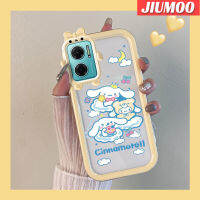 เคส JIUMOO สำหรับ Xiaomi Redmi 10 5G Redmi Note 11E 5G Redmi 11 Prime 5G เคสลายการ์ตูนน่ารัก Cinnamoroll สีสันสดใสน่ารักเคสป้องกันซิลิโคนกันกระแทกแบบใสง่าย