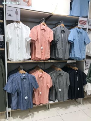 UNIQLO Cut The Original D U Home!Summer Men Commuter Joker Breathable Linen Shirt Cotton Shirts With Short Sleeves 414574