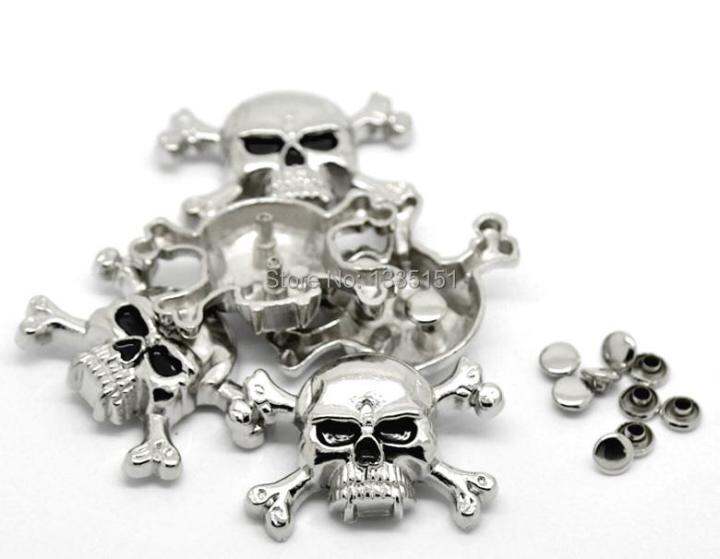 free-shipping-10-sets-antique-silver-skull-crossbone-rivet-studs-spots-4-4cmx2-9cm-7mm-bag-leather-clothes-j1785