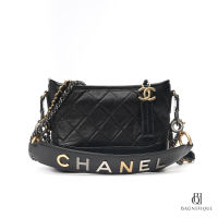 CHANEL GABRIELLE SMALL BLACK LAMB GHW